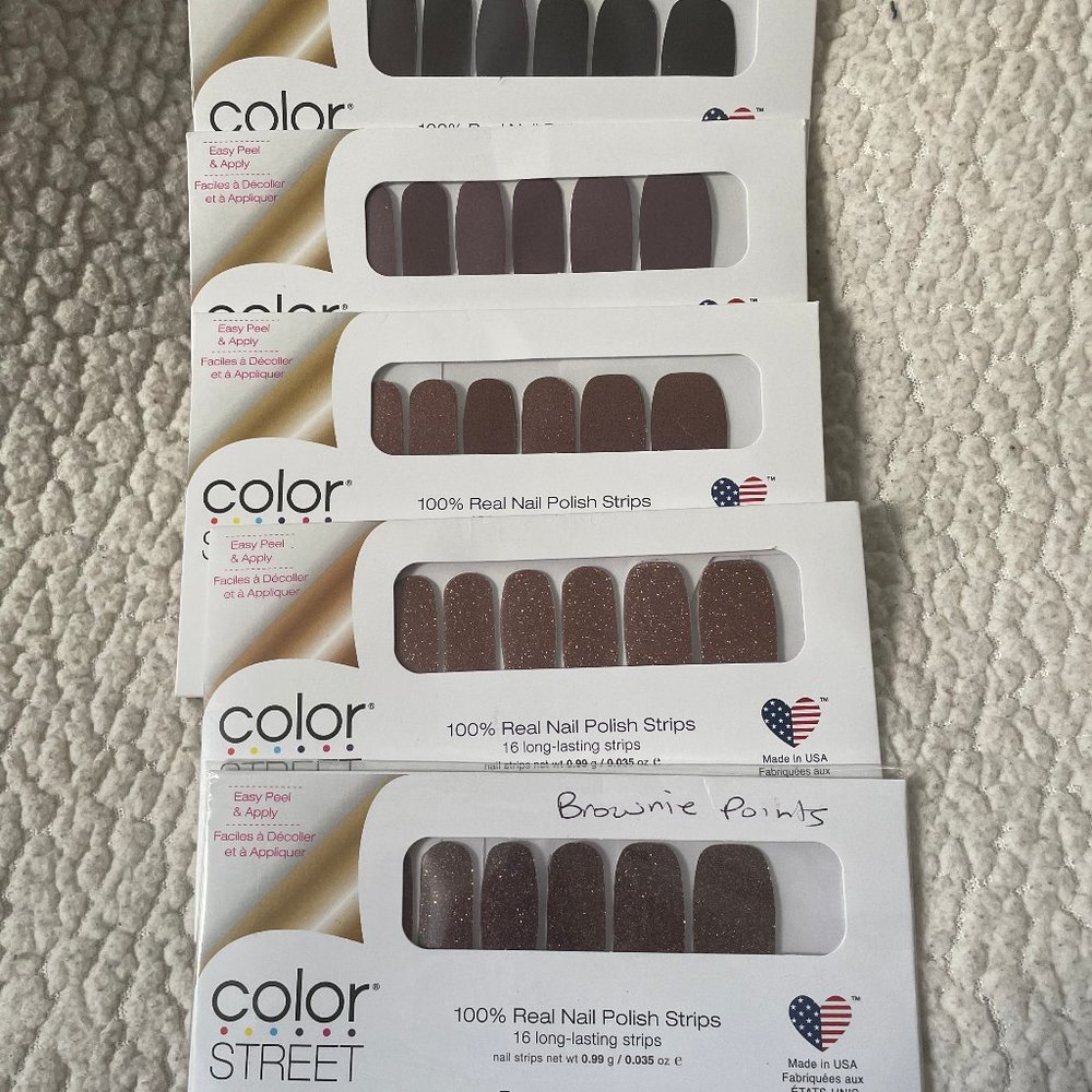 RETIRED COLOR STREET NAIL POLISH STRIPS BUNDLE - BROWNS